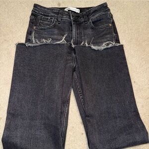 Distressed Black High Rise Zara Jeans Size 0
